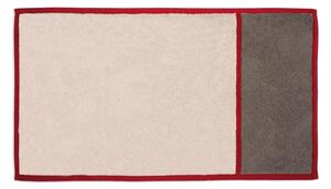 Maison Sucrée Tappeto bagno POP 50x90 var.01 Perla/Rosso Spugna 100% Cotone