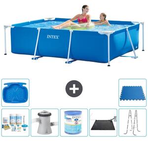 Piscina fuori terra rettangolare - 220x150x60 cm - 8 pezzi - Modello S30034