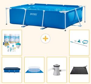 Piscina fuori terra rettangolare - 220x150x60 cm - 7 pezzi - SCB97