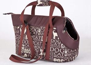 Borsa da trasporto per cani -20x42x22 cm- morbida imbottita, lavabile, con maniglia di trasporto
