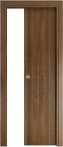 Naddeo Porte Porta Scorrevole 80x210 cm in MDF colore Micro Noce Ginevra - POMKMNSCR208010