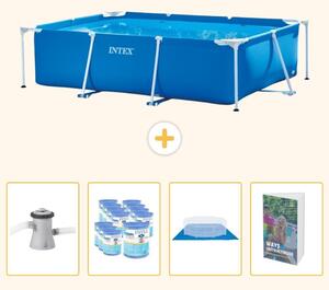 Piscina fuori terra rettangolare - 220x150x60 cm - 5 pezzi - Modello SCB119