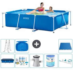 Piscina fuori terra rettangolare - 220x150x60 cm - 9 pezzi - Modello S30036