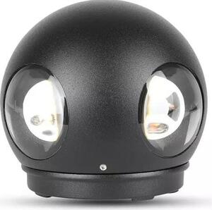 Applique a LED 834 nera 4W, bianco caldo 428 lm, alluminio, dimensioni: 11,2 x 11,2 x 4 cm, IP65, V-TAC