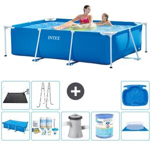 Piscina fuori terra rettangolare - 220x150x60 cm - 9 pezzi - Modello S40056
