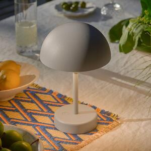 Nordlux Lampada da tavolo LED ricaricabile Ellen To-Go, grigia, in alluminio dimmerabile, Alluminio / Grigio / Zincato, Soggiorno / Sala da pranzo, Alluminio, Scandinavo