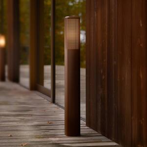 Nordlux Lampione Sidara 95 Seaside, marrone, alluminio, IP44, E27 Sidara, dimmerabile, Marrone / Ruggine, Alluminio, Moderno