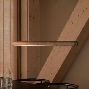 DFTP by Nordlux Lampada a sospensione Akeno, dimmerabile, Legno scuro, Soggiorno / Sala da pranzo, Legno, Moderno, Lampada a sospensione