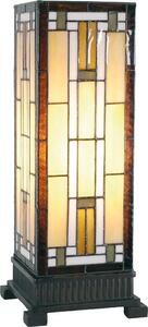 Lampada da tavolo Tiffany Clayre & Eef 18x45 cm in vetro marrone beige