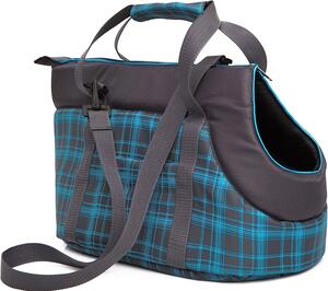 Borsa da trasporto per cani 30x58x32 cm - morbida imbottita, lavabile, con maniglia di trasporto