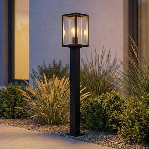 Lampioncino da giardino Ferda Lucande, dimmerabile, Nero, Alluminio, Moderno, Lampada da esterni