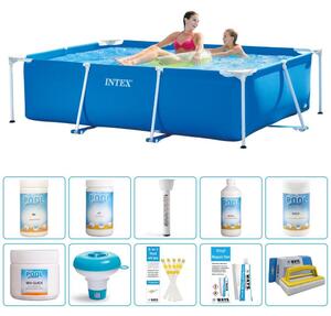 Piscina fuori terra rettangolare - 220x150x60 cm - 11 pezzi - Modello S43237