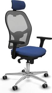 Sedia da ufficio con poggiatesta Piqueras y Crespo 3D086G2 blu navy