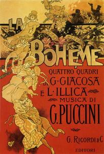 Hohenstein, Adolfo - Riproduzione Poster by Adolfo Hohenstein for opera La Boheme by Giacomo Puccini 1895, (26.7 x 40 cm)