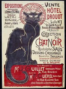 Steinlen, Theophile Alexandre - Riproduzione Chat Noir Black Cat, (30 x 40 cm)