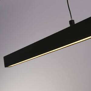Searchlight Lampada a sospensione Layla LED, lineare, nera, regolabile in altezza, CCT