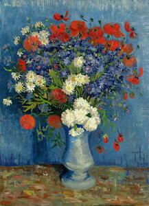 Vincent van Gogh - Riproduzione Still Life Vase with Cornflowers and Poppies 1887, (30 x 40 cm)