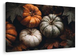 Quadro su tela – Zucche colorate autunnali