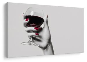Quadro su tela – Eleganza del vino rosso