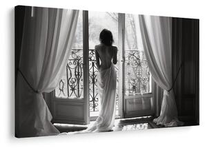 Quadro su tela – Momento di quiete sul balcone