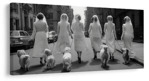 Quadro su tela – Elegante passeggiata in città