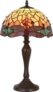 Clayre & Eef Lampada da tavolo Tiffany Dragonfly Ø 30x53 cm Vetro giallo