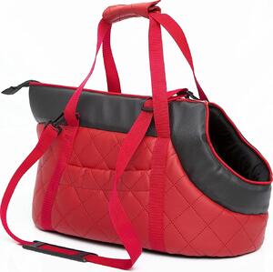 Borsa da trasporto per cani -25x50x27 cm- morbidamente imbottita, lavabile, con maniglia di trasporto