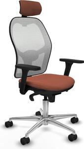 Sedia da ufficio con poggiatesta Piqueras y Crespo 3D086N2 Bianco Marrone