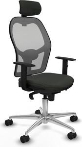 Sedia da ufficio con poggiatesta Piqueras y Crespo 1D086N2 Nero