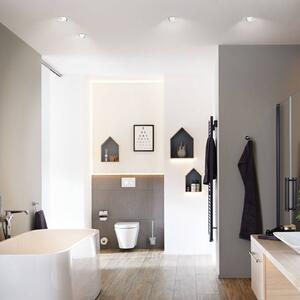 Paulmann Nova Plus rotonda orientabile/dimmerabile bianco opaco IP65 GU10 840 Nova, dimmerabile, Bianco / Opale, Bagno, Alluminio, Moderno, Faretto da incasso