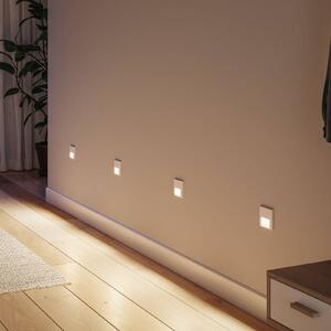 Paulmann Lampada da incasso a LED Tsaro con sensore, bianca, in plastica, Bianco / Opale, Corridoio, Plastica, Moderno