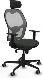 Sedia da ufficio con poggiatesta Piqueras y Crespo 1D036G2 Nero