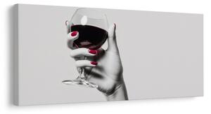 Quadro su tela – Brindisi con vino rosso