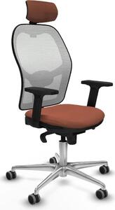 Sedia da ufficio con poggiatesta Piqueras y Crespo 2D086G2 Bianco Marrone