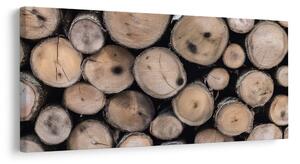 Quadro su tela – Struttura dei tronchi di legno