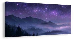 Quadro su tela – Nebulosa notturna tra le montagne