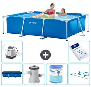 Piscina fuori terra rettangolare - 220x150x60 cm - 7 pezzi - Modello S30025