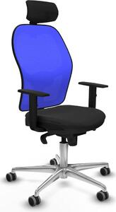 Sedia da ufficio con poggiatesta Piqueras y Crespo 1D086G2 Nero