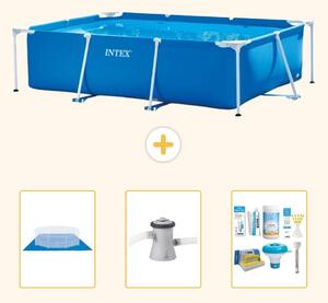 Piscina fuori terra rettangolare - 220x150x60 cm - composta da 4 parti - modello S21248