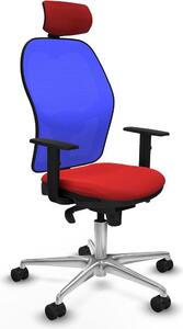 Sedia da ufficio con poggiatesta Piqueras y Crespo 1D086N2 Rosso