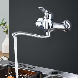 Rubinetto monocomando per lavabi doppi