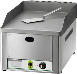 Piastra per grill a gas KBS, 1 zona di riscaldamento, liscia, 4 kW, accensione piezoelettrica, alloggiamento in acciaio inox, unità da tavolo