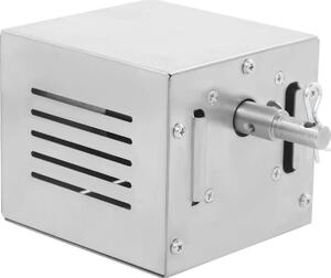 Motore per barbecue - Motore per girarrosto - 220 V - 25 W - Acciaio inossidabile - Per pollo e pesce - Dimensioni 12×11×10,5 cm - Cavo di alimentazione prolungato - Argento
