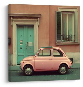 Quadro su tela – Auto pastello e porte