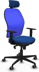 Sedia da ufficio con poggiatesta Piqueras y Crespo 1D036G2 Blu