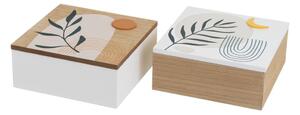 Scatole in set con coperchio/decorative 2 pz ø 20x8,5 cm – Casa Selección