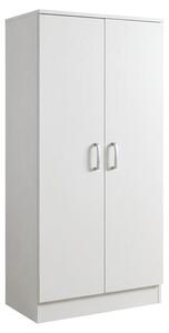 Mobile Multiuso Salvaspazio Armadio Scarpiera Dispensa Bagno Legno.Colore:bianco