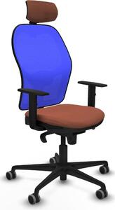 Sedia da ufficio con poggiatesta Piqueras y Crespo 1D036G2 Blu Marrone