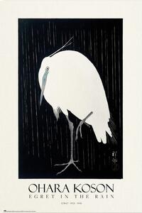 Posters, Stampe Ohara Koson - Egret in the Rain