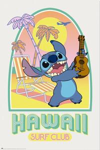 Posters, Stampe Stitch - Hawaii Club Surf, (61 x 91.5 cm)